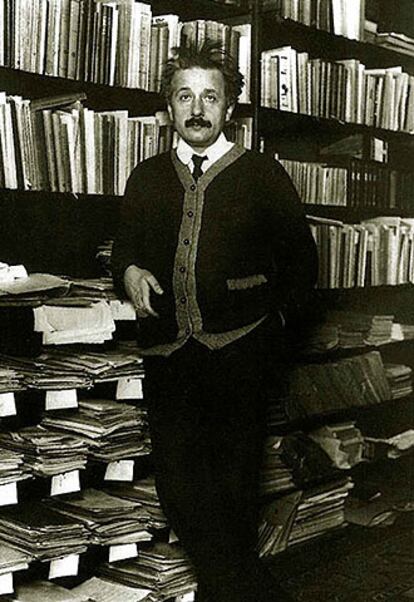 Albert Einstein, en la universidad de Stanford.