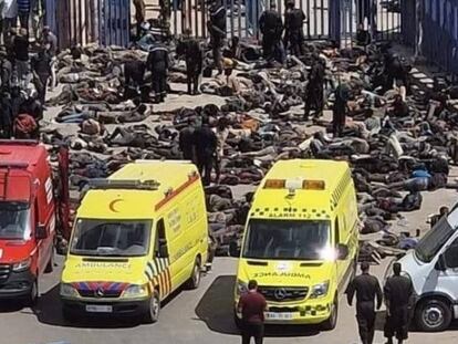 Imagen de la tragedia de Melilla tras los sucesos de junio de 2022.