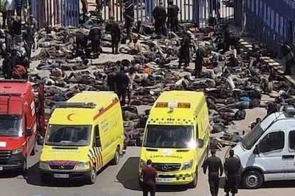 Imagen de la tragedia de Melilla tras los sucesos de junio de 2022.