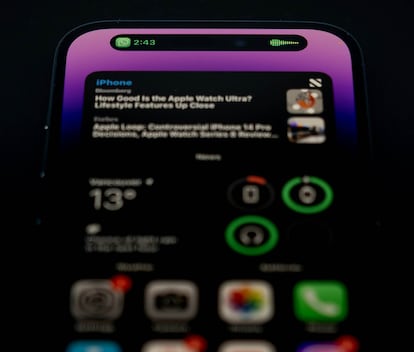 Pantalla de un teléfono iPhone de Apple