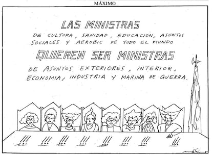 Viñeta de Máximo en El País el 1 de marzo de 1994.