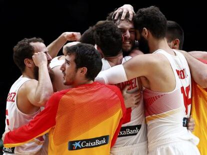 La selecci&oacute;n celebra el pase a la final. 