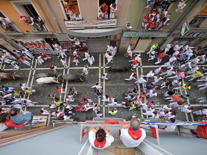 El segundo encierro de San Fermín 2023, en imágenes