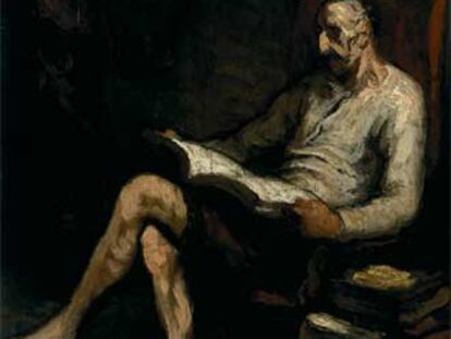 &#39;Don Quijote leyendo&#39; (1865-1867), de Honoré Daumier.