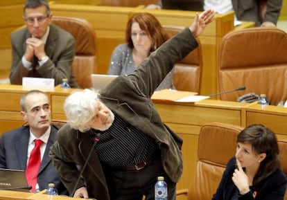 Xos&eacute; Manuel Beiras ayer, en el Parlamento