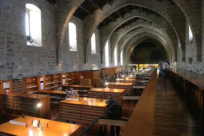 Aspecto de una de las salas de la Biblioteca de Catalunya. 