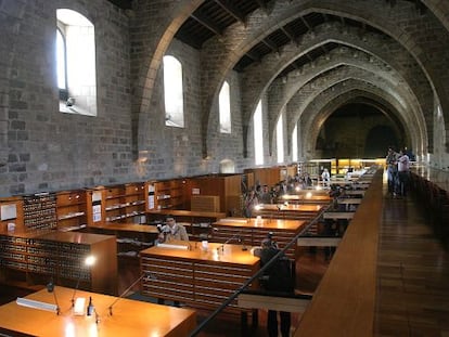 Aspecto de una de las salas de la Biblioteca de Catalunya. 