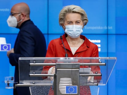 Ursula Von Der Leyen em Bruxelas, em 29 de outubro.