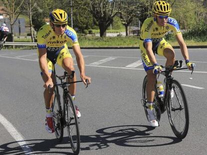 Kreuziger y Contador, en el País Vasco.
