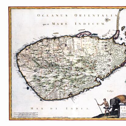 Ceylon-Sri Lanka 1682. Von Nicolaas Visscher, Amsterdam 1682   (Photo by Historic Maps/ullstein bild via Getty Images)