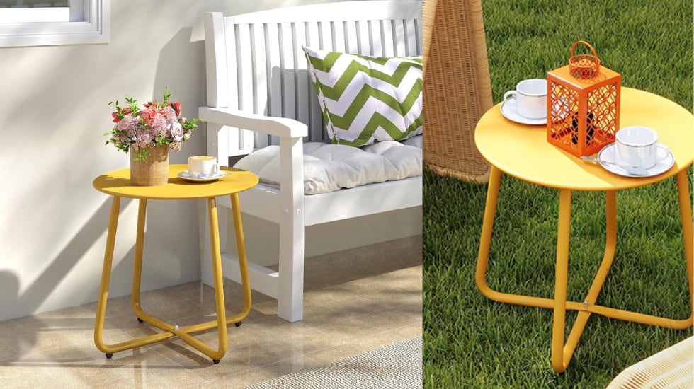 La mesa de jardín práctica y con estilo.