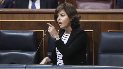 La vicepresidenta del Govern espanyol, Soraya Sáenz de Santamaría.