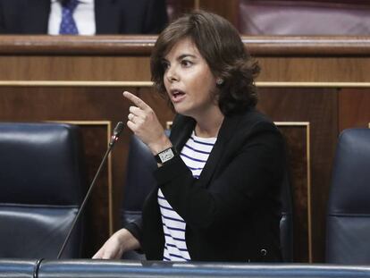 La vicepresidenta del Govern espanyol, Soraya Sáenz de Santamaría.