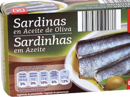 Dia retira casi 25.000 latas de sardinas de sus súper por un posible defecto de esterilización