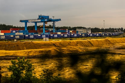 Terminal de carga en Malaszewicze (Polonia), una localidad fronteriza con Bielorrusia convertida en paso clave de mercancías ferroviarias. 