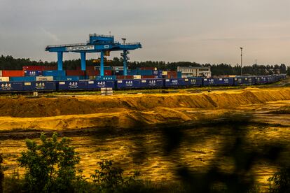 Terminal de carga en Malaszewicze (Polonia), una localidad fronteriza con Bielorrusia convertida en paso clave de mercancías ferroviarias. 