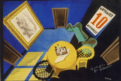 <i>Los medios seres</i> (1929), cuadro para la obra homónima de Gómez de la Serna, de José de Almeida Negreiros.