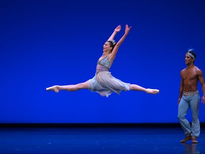 Osipova y Sambé, durante su actuación en la Gala Ibstage del Liceo de Barcelona.