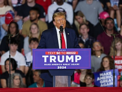 Donald Trump, durante un mitin en Carolina del Sur el 10 de febrero.