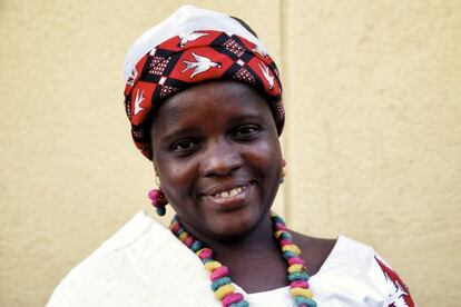 Mariam Nana, presidenta de la cooperativa de mujeres transformadoras de arroz.
