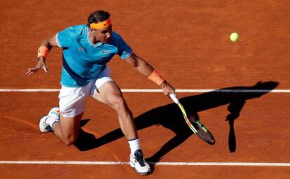 Nadal, durante su partido con Struff.