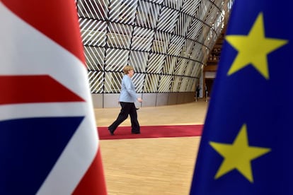 La canciller alemana, Angela Merkel, a su llegada hoy a la Cumbre Europea, en Bruselas.