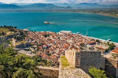 Vista de la ciudad vieja de Nauplia, en el golfo Arglico (Grecia).