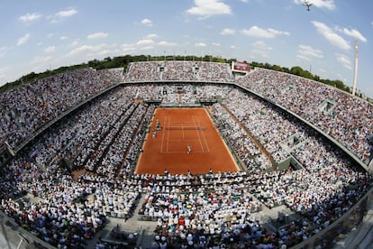 Vista general de la Philippe Chatrier durante la final masculina de Roland Garros 2014.