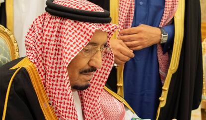 EL rey de Arabia Saudí, Salman bin Abdulaziz Al Saud, el 18 de diciembre de 2018 en Riad.