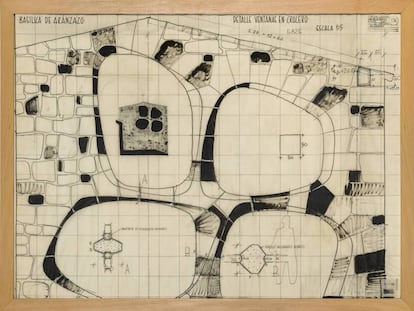 Plano de las ventanas de la basílica de Aránzazu.