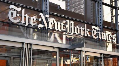 Fachada del edificio de 'The New York Times', en Nueva York.