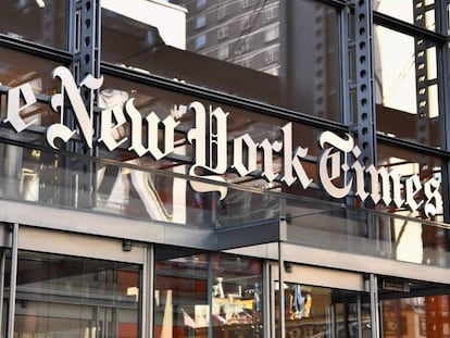 Fachada del edificio de 'The New York Times', en Nueva York.