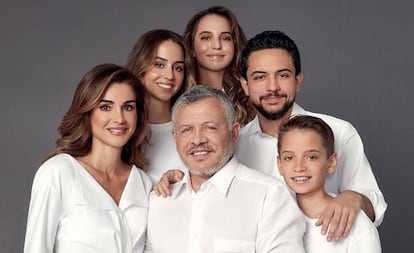 La familia real de Jordania, en una imagen de Instagram.