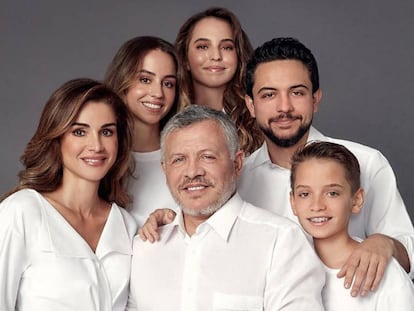 La familia real de Jordania, en una imagen de Instagram.