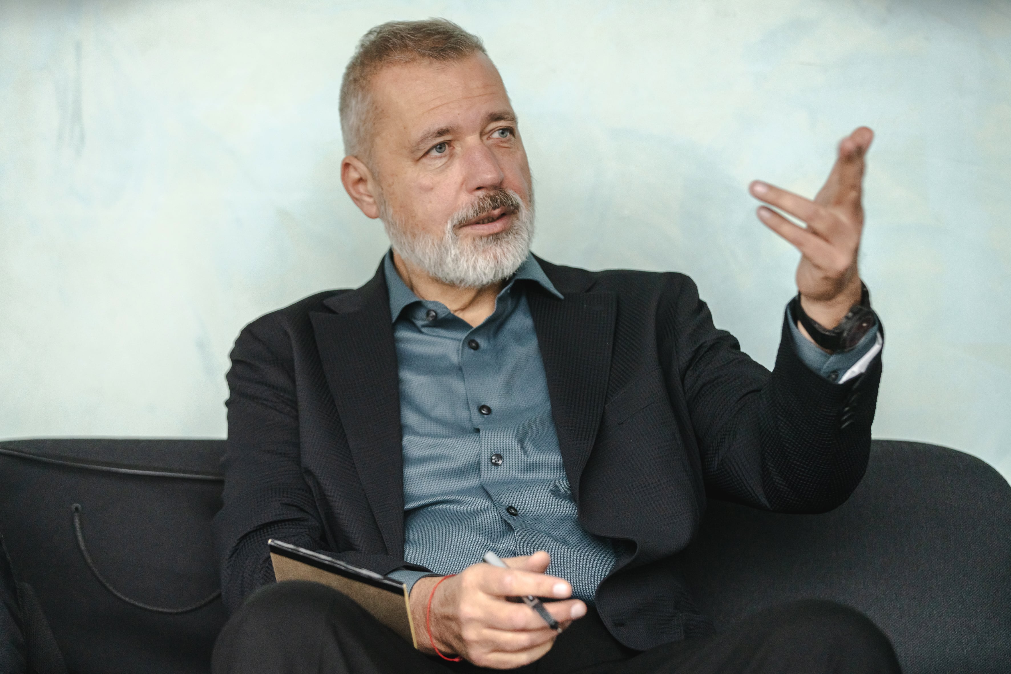 El periodista ruso Dmitri Muratov, el pasado 12 de noviembre en el Auditorio do Mar de Vigo.