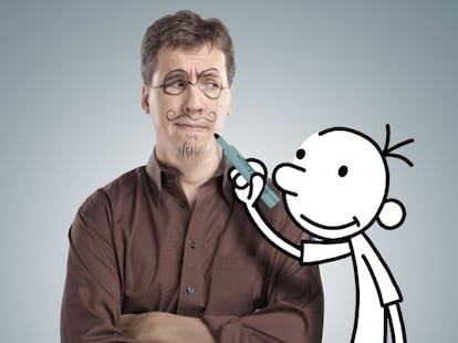 Jeff Kinney y su protagonista, Greg.