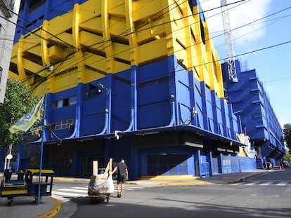 Calles aledañas a la cancha de Boca Juniors en Buenos Aires, el 9 de marzo.