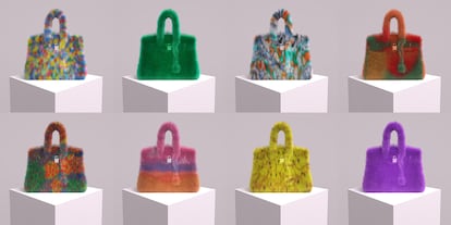 Algunos de los NFT diseñados por Mason Rothschild, creador de los MetaBirkins.