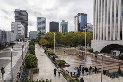 Vista del complejo financiero de Azca, en Madrid.