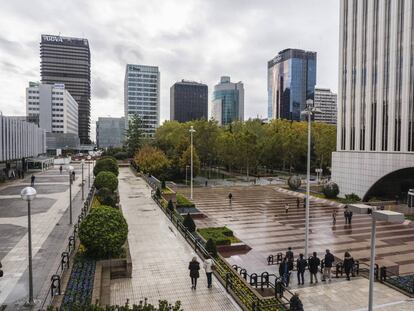 Vista del complejo financiero de Azca, en Madrid.