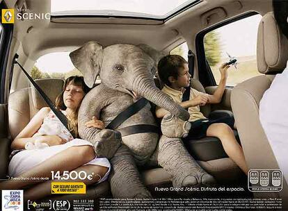 Un elefante protagoniza la campaña del Renault Grand Scenic.