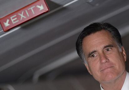 Mitt Romney, en la jornada electoral, antes de saber de su derrota.