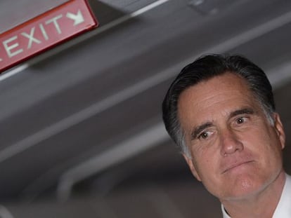 Mitt Romney, en la jornada electoral, antes de saber de su derrota. 