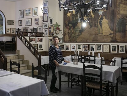 Alícia Agut al restaurant Can Culleretes del barri Gòtic de Barcelona.