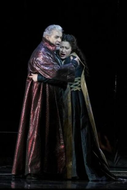 Plácido Domingo, durante el ensayo de la ópera de Verdi 'Simon Boccanegra'.