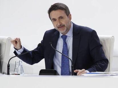 Josu Jon Imaz, en una junta de accionistas de Repsol