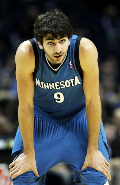 Ricky Rubio, durante el duelo entre los Wolves de Minnesota y los Grizzlies.