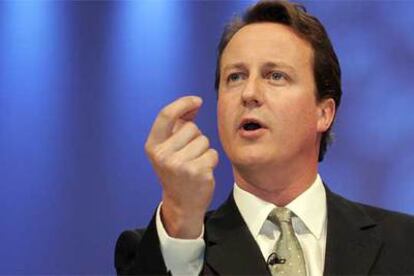 David Cameron, durante su intervención del martes en el congreso del Partido Conservador en Blackpool.