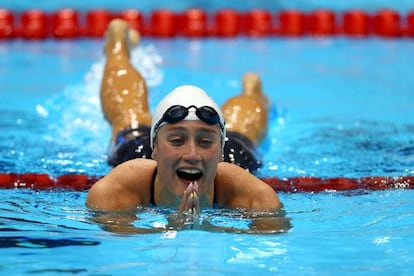 Mireia Belmonte, tras la plata en los 200m mariposa.