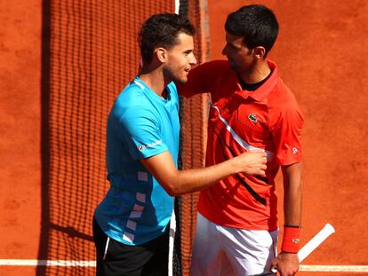 La semifinal de Roland Garros entre Thiem y Djokovic, en imágenes